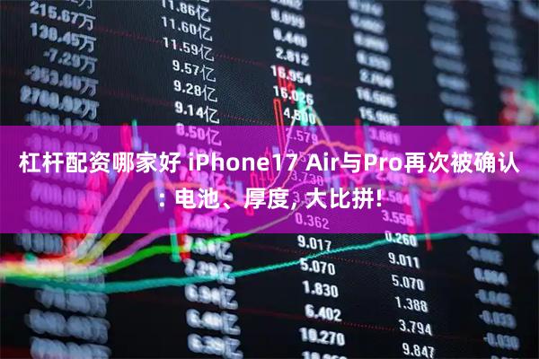 杠杆配资哪家好 iPhone17 Air与Pro再次被确认: 电池、厚度, 大比拼!